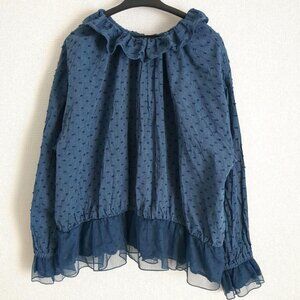 SamMos Frill Collar Tulle Blouse